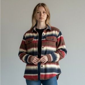 Maurizio Ramani Wool Blend Southwest Print Button Down Women’s Shirt​